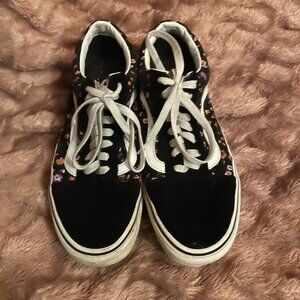 Women's Vans Black Floral Old Skool